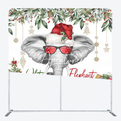 Aperturee - Aperturee White Elephant Gifts Xmas Tension Fabric Backdrop