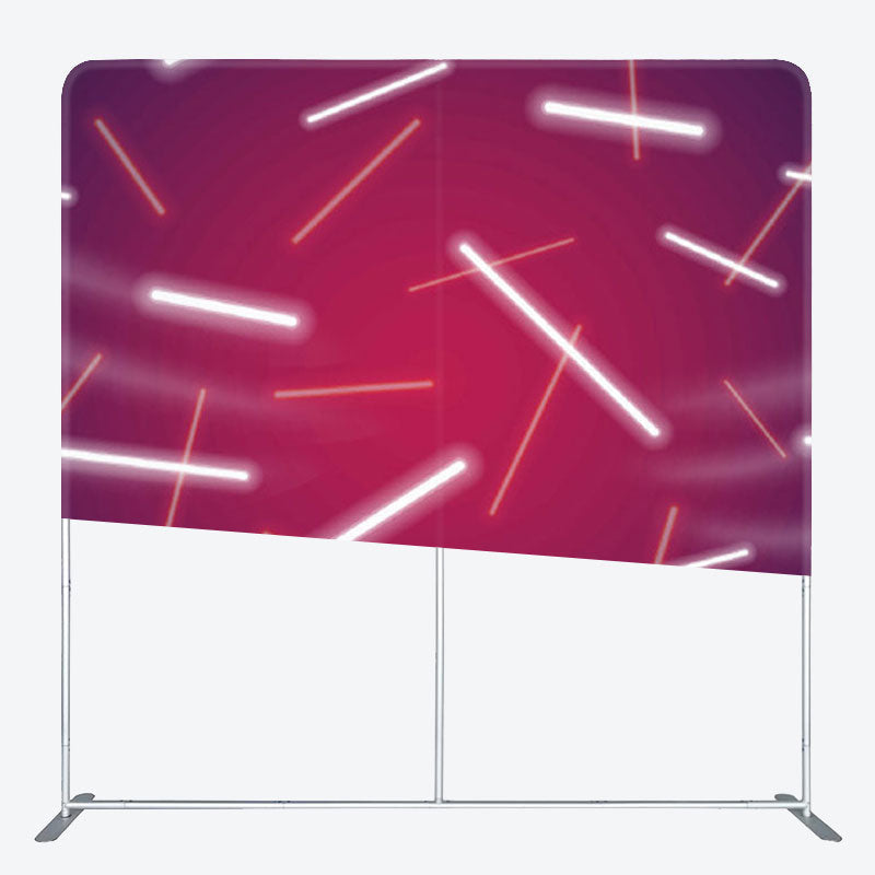 Aperturee - Aperturee White Glow Sticks Dim Red Backdrop Party Backdrop Cover