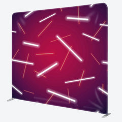 Aperturee - Aperturee White Glow Sticks Dim Red Backdrop Party Backdrop Cover