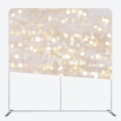 Aperturee - Aperturee White Gold Light Bokeh Square Double-Sided Backdrop