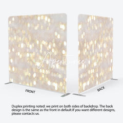 Aperturee - Aperturee White Gold Light Bokeh Square Double-Sided Backdrop