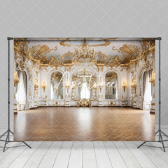 Aperturee - Aperturee White Gold Luxury Medieval Architecture Backdrop