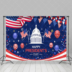 Aperturee - Aperturee White House Festive Usa Flag Presidents Day Backdrop