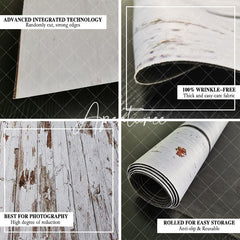 Aperturee - Aperturee White Paving Quartz Stone Pattern Rubber Floor Mat