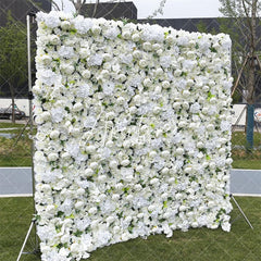 Aperturee - Aperturee White Peony Artificial Flower Wall Wedding Decor