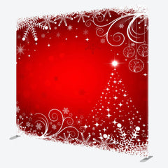 Aperturee - Aperturee White Snowflake Red Bokeh Happy Christmas Backdrop