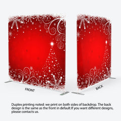 Aperturee - Aperturee White Snowflake Red Bokeh Happy Christmas Backdrop