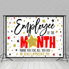 Aperturee - Aperturee White Stars Employee of The Month Thank You Backdrop