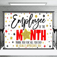 Aperturee - Aperturee White Stars Employee of The Month Thank You Backdrop