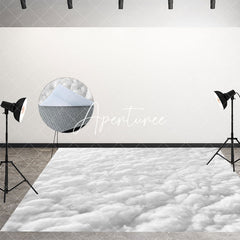 Aperturee - Aperturee White Winter Snow Texture Scene Fabric Floor Backdrop