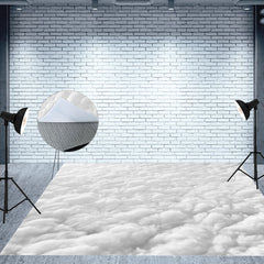 Aperturee - Aperturee White Winter Snow Texture Scene Fabric Floor Backdrop