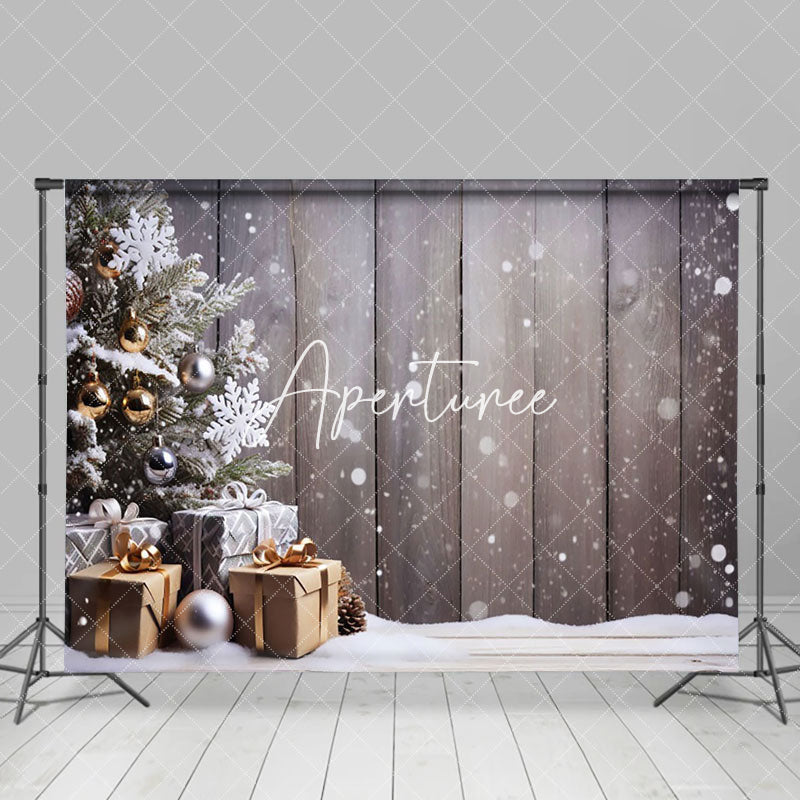 Aperturee - Aperturee White Winter Sweet Vibe Christmas Holiday Backdrop