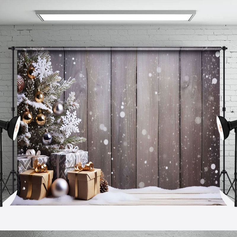 Aperturee - Aperturee White Winter Sweet Vibe Christmas Holiday Backdrop