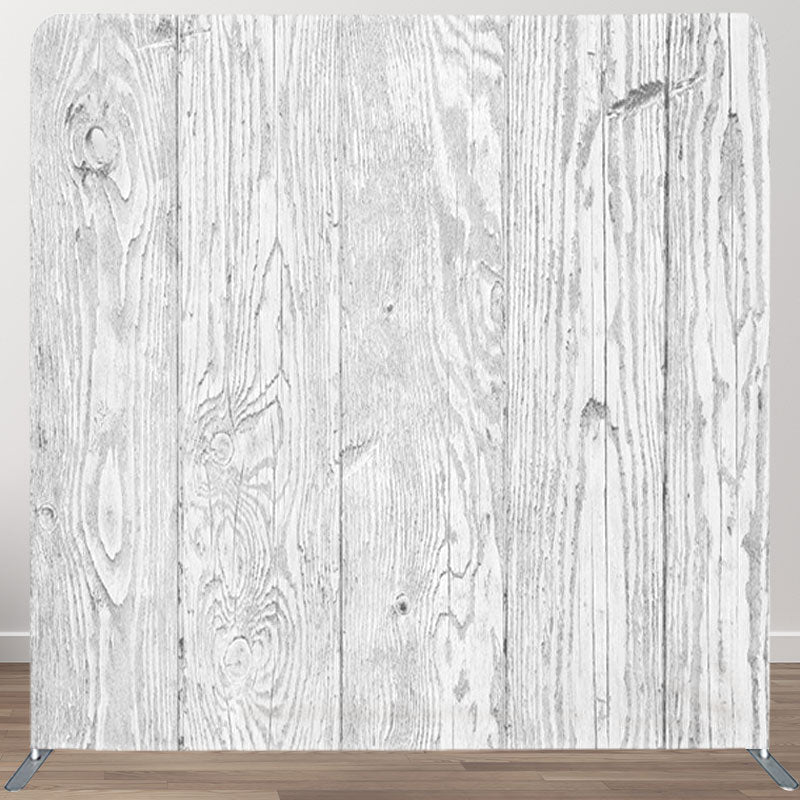 Aperturee - Aperturee White Wood Plank Texture Party Backdrop For Decor