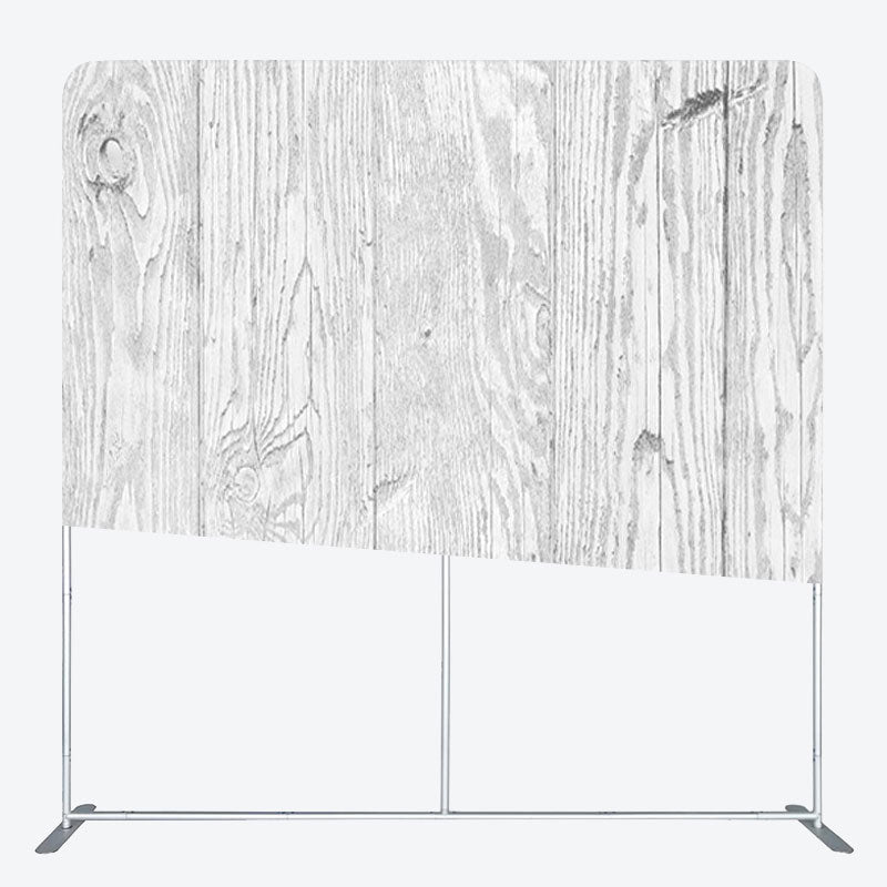 Aperturee - Aperturee White Wood Plank Texture Party Backdrop For Decor