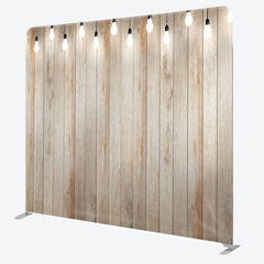 Aperturee - Aperturee White Wood Texture Wall Fabric Party Backdrop Cover