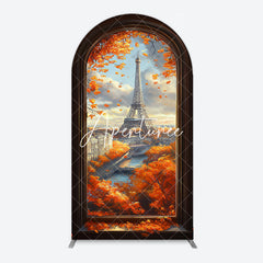 Aperturee - Aperturee Window Maple Scene Eiffel Tower Birthday Arch Backdrop