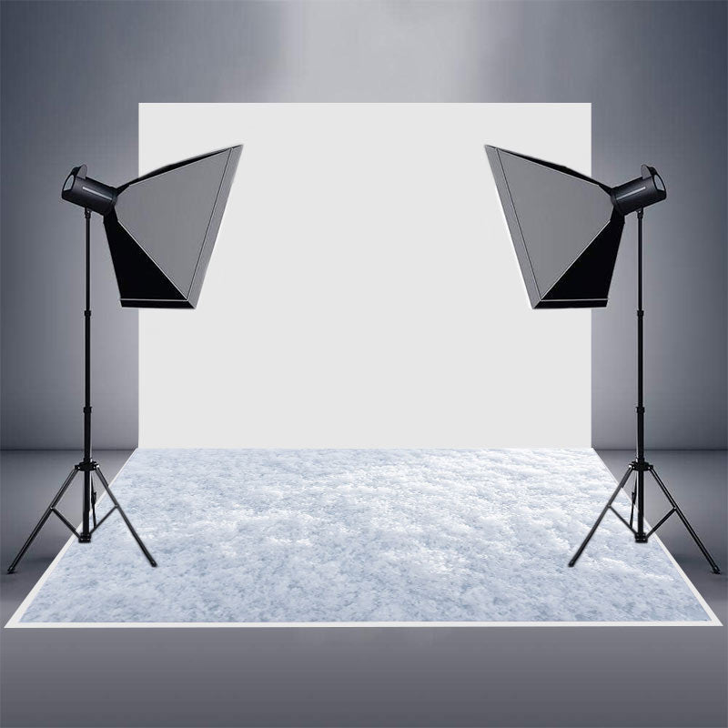 Aperturee - Aperturee Winter Pure White Soft Snowfield Rubber Floor Mat