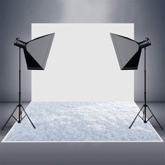 Aperturee - Aperturee Winter Pure White Soft Snowfield Rubber Floor Mat