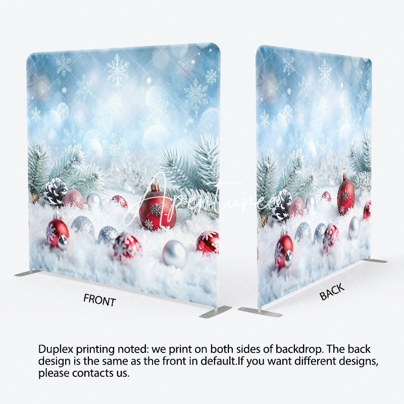 Aperturee - Aperturee Winter Snowflake Bell Bokeh Xmas Pillow Cover Backdrop