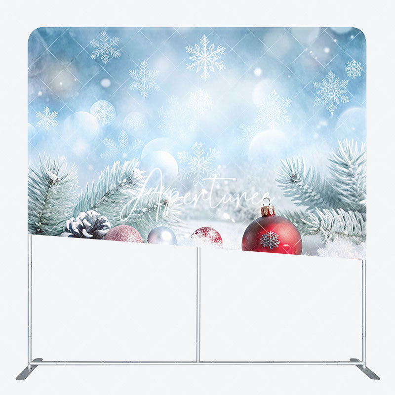 Aperturee - Aperturee Winter Snowflake Bell Bokeh Xmas Pillow Cover Backdrop