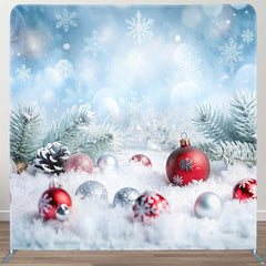 Aperturee - Aperturee Winter Snowflake Bell Bokeh Xmas Pillow Cover Backdrop