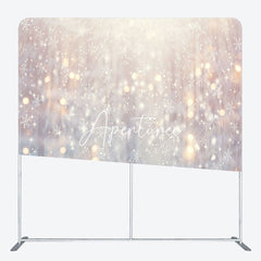 Aperturee - Aperturee Winter Snowflake Sunshine Bokeh Pillow Case Backdrop