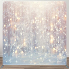 Aperturee - Aperturee Winter Snowflake Sunshine Bokeh Pillow Case Backdrop