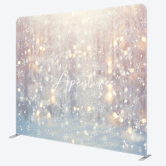 Aperturee - Aperturee Winter Snowflake Sunshine Bokeh Pillow Case Backdrop