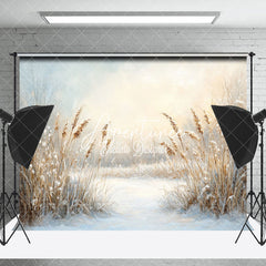 Aperturee - Aperturee Winter Wheat Field Natural Scenery Photo Backdrop