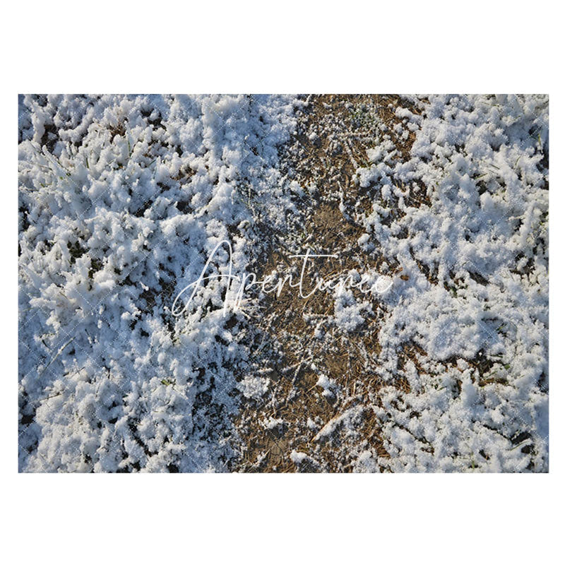 Aperturee - Aperturee Winter White Frosty Dirt Ground Rubber Floor Mat