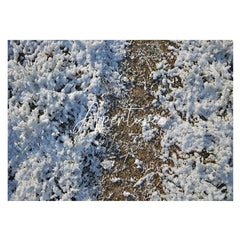 Aperturee - Aperturee Winter White Frosty Dirt Ground Rubber Floor Mat