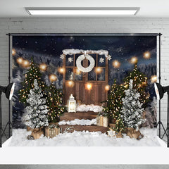 Aperturee - Aperturee Winter Wonderland Christmas Scene Gifts Backdrop