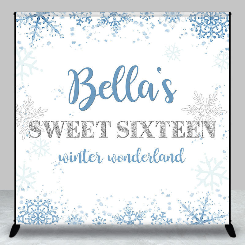 Aperturee - Aperturee Winter Wonderland Custom Sweet 16 Birthday Backdrop