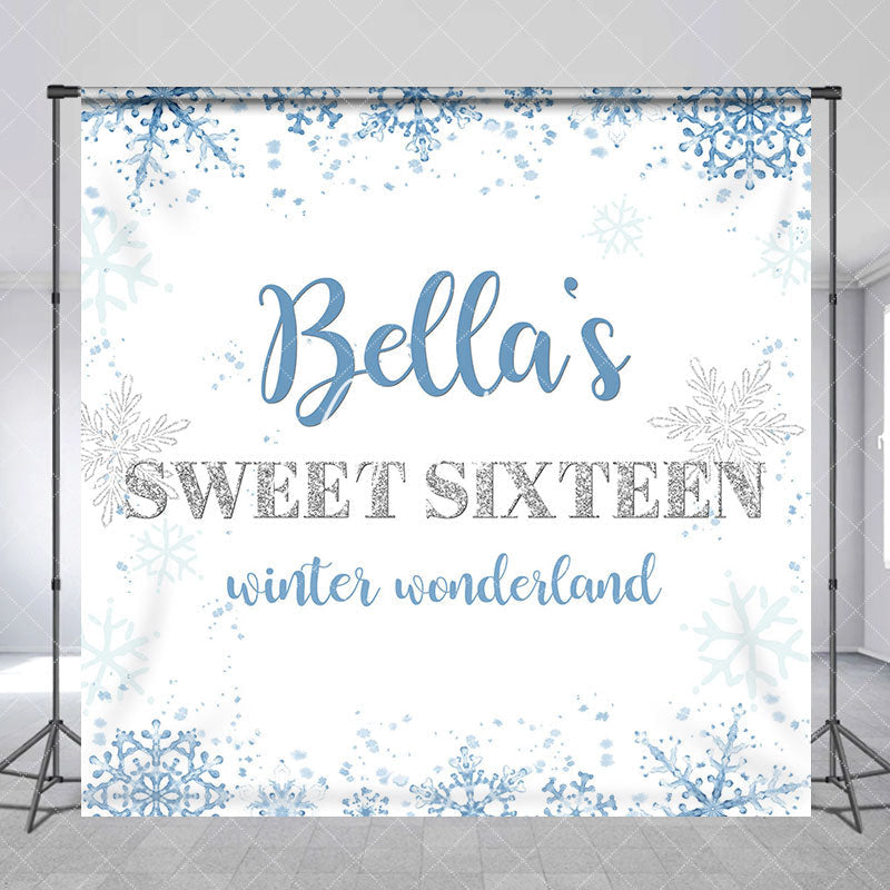 Aperturee - Aperturee Winter Wonderland Custom Sweet 16 Birthday Backdrop