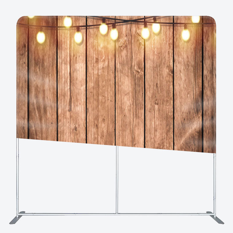 Aperturee - Aperturee Wooden With String Hearts Backdrop For Party Decor