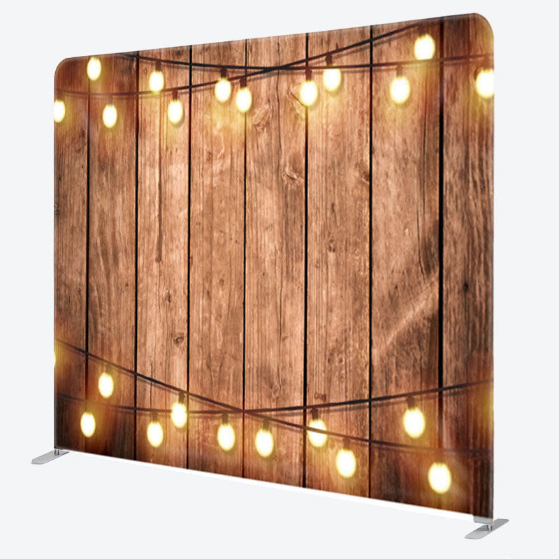 Aperturee - Aperturee Wooden With String Hearts Backdrop For Party Decor