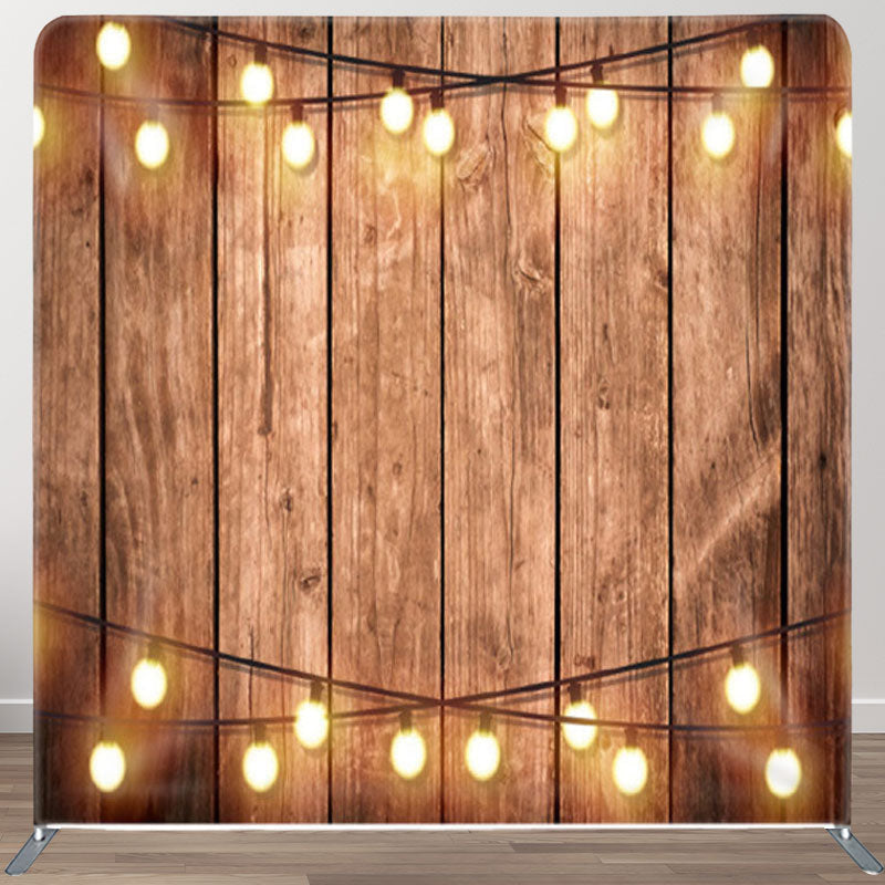 Aperturee - Aperturee Wooden With String Hearts Backdrop For Party Decor