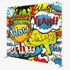 Aperturee - Aperturee Wow Yeah Comic Style Backdrop Cover For Party Decor