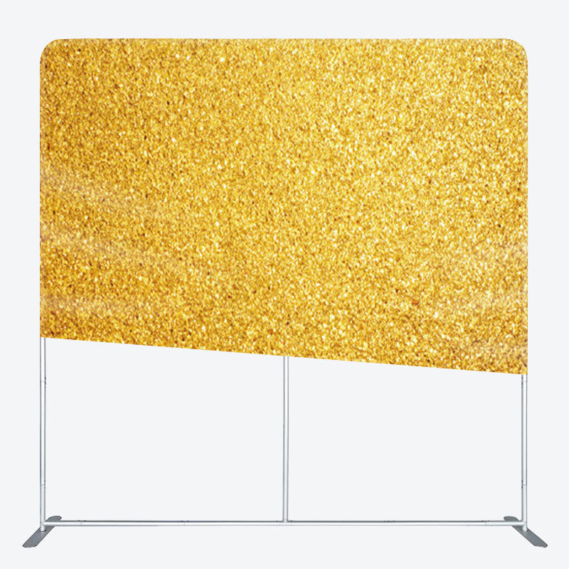 Aperturee - Aperturee Wrinkle Gold Paper Style Sparkle Party Backdrop Cover