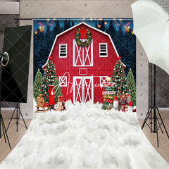 Aperturee - Aperturee Xmas Cowboy House Winter Nights Holiday Backdrop