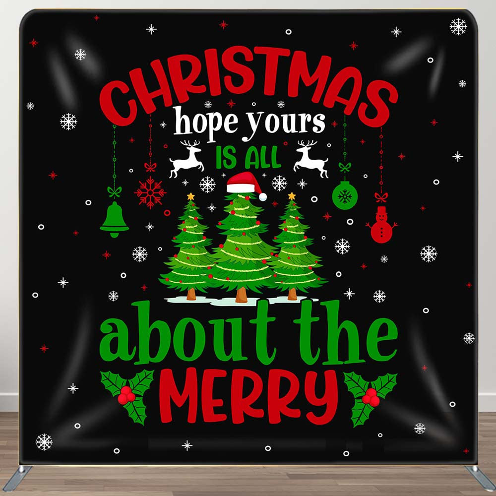 Aperturee - Aperturee Xmas Hope Merry Christmas Pillow Cover Backdrop