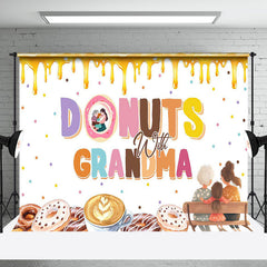 Aperturee - Aperturee Yellow Cream Donuts With Grandma Mothers Day Backdrop