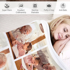 Aperturee - Aperturee You Best Grandpa In The World Custom Photo Blanket