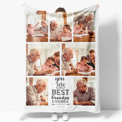 Aperturee - Aperturee You Best Grandpa In The World Custom Photo Blanket