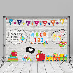 Aperturee - Apple Book Welcome Back To School Journey Backdrop