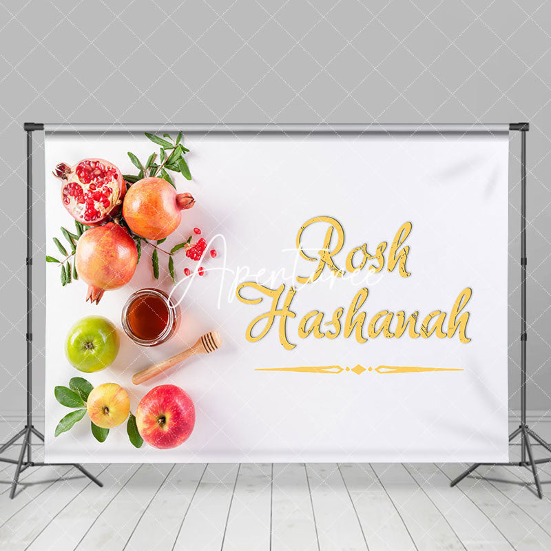 Aperturee - Apple Pomegranate Honey Happy Rosh Hashanah Backdrop