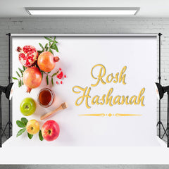 Aperturee - Apple Pomegranate Honey Happy Rosh Hashanah Backdrop