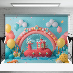 Aperturee - Arch Submarine Balloon Birthday Cake Smash Backdrop