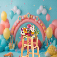 Aperturee - Arch Submarine Balloon Birthday Cake Smash Backdrop